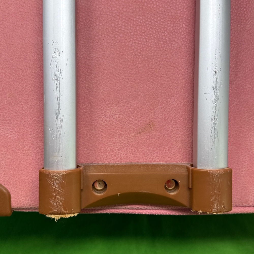 Bric's Pink Pebbled Suede Rolling Luggage Bag - Picture 10 of 15